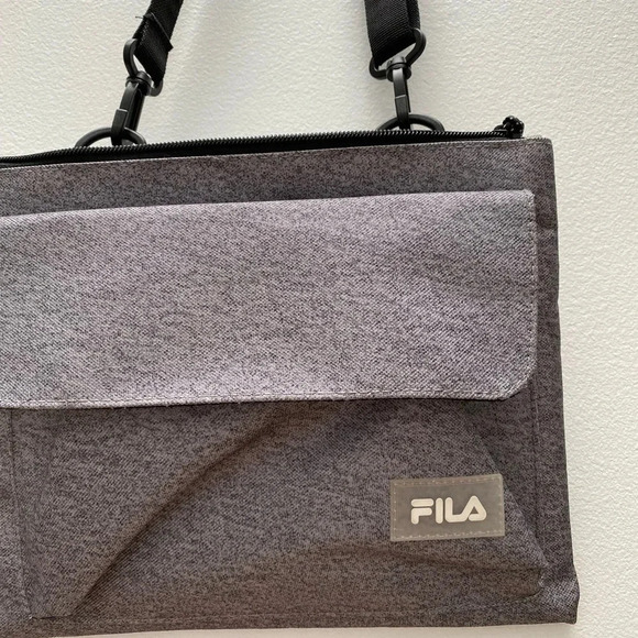 FILA - NWOT Grey Small Messenger Crossbody Bag Adjustable Straps - Picture 3 of 10
